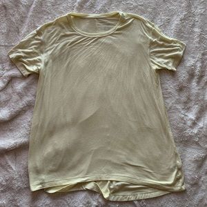 Pale yellow oversized tee